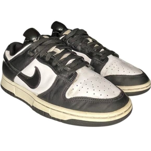 Mens Nike Dunk Low Retro DD1391-100 Leather Athletic Sneaker Shoes Size 8 Black - Picture 3 of 6